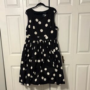 EUC ModCloth Fit & Flare Polka Dot Dress: Size 18